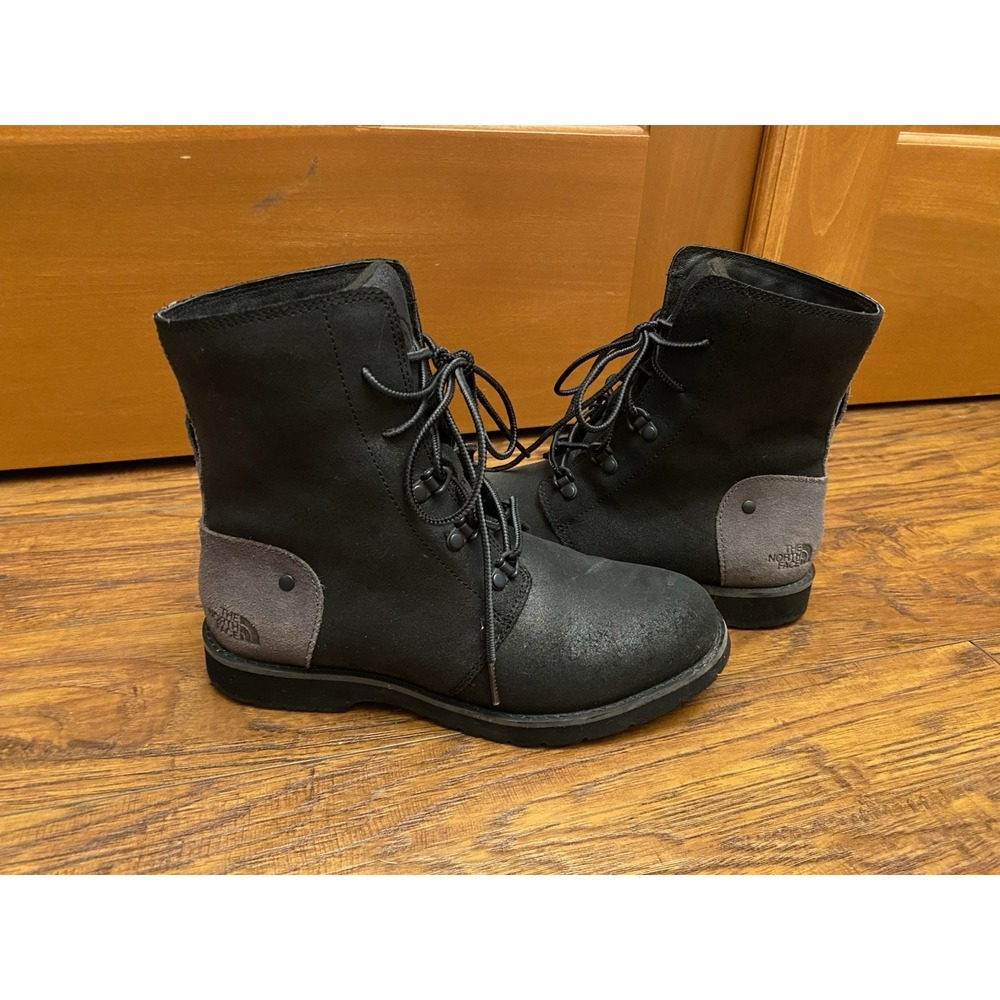 The North Face Women's Ballard Lace II Boots Black Gray Suede Winter Size 7
